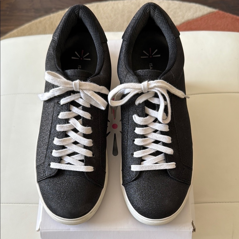 Isaac Mizrahi Live! Lace-Up Glitter Sneaker